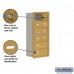 Salsbury Cell Phone Storage Locker - with Front Access Panel - 6 Door High Unit (8 Inch Deep Compartments) - 8 A Doors (7 usable) and 2 B Doors - Gold - Recessed Mounted - Master Keyed Locks  19168-10GRK